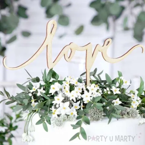 dekoracja na tort love partydeco 23 cm