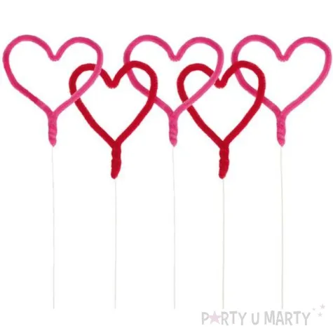 dekoracja na tort lovely moments rozowy amscan 5 szt