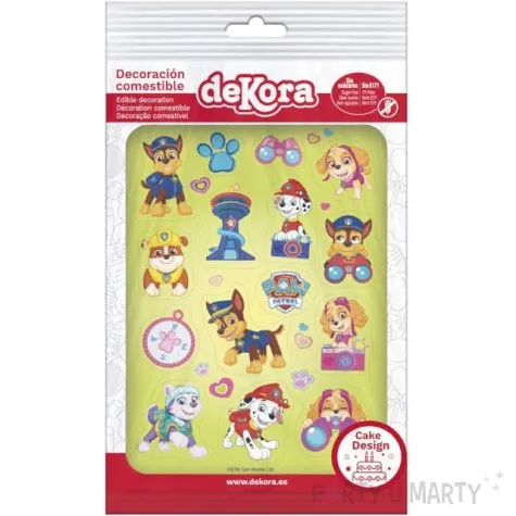 dekoracja na tort oplatki paw patrol dekora 5 5 cm 20 szt