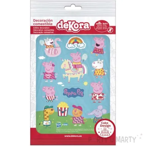 dekoracja na tort oplatki swinka peppa dekora 5 5 cm 20 szt