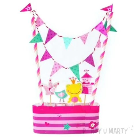 dekoracja na tort slomkowa ksiezniczka rozowa