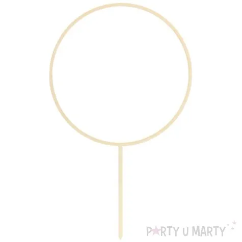 dekoracja na tort topper obrecz 24cm drewno partydeco