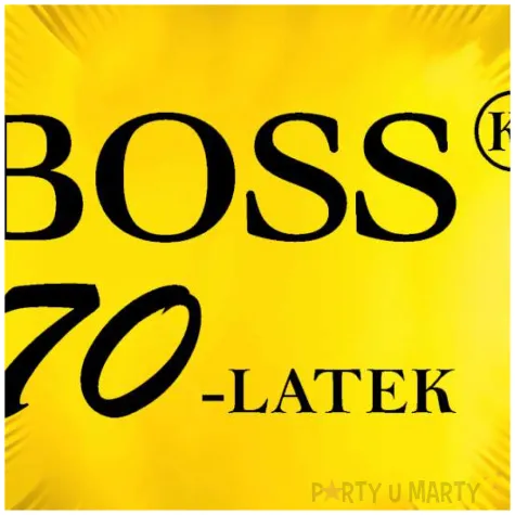 dekoracja na urodziny balon foliowy bosski 70 latek zloty prezent do girlandy 18 rnd