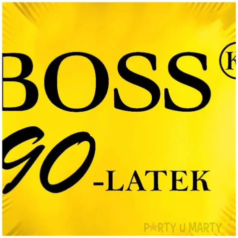 dekoracja na urodziny balon foliowy bosski 90 latek zloty prezent do girlandy 18 rnd