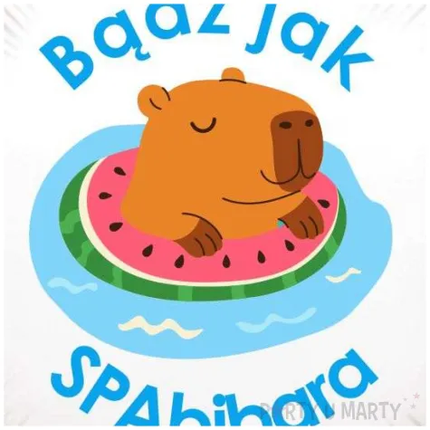 dekoracja na urodziny balon foliowy kapibara badz jak spabibara 18 rnd