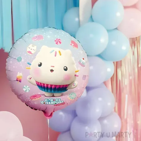 dekoracja na urodziny balon foliowy koci domek gabby lakotek 18 rnd