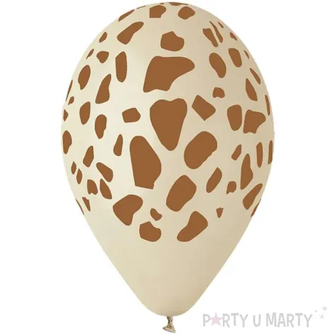 dekoracja na urodziny balony zyrafa cetki zwierzeta safari kremowe latte do girland 50 szt