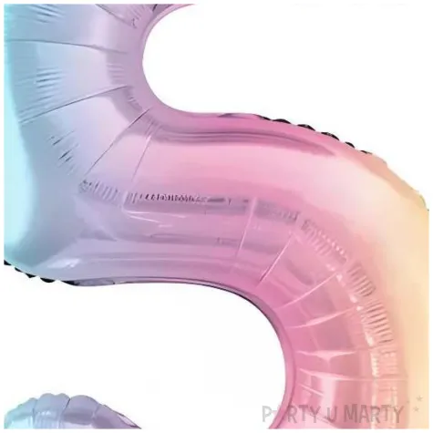 dekoracja na urodziny duzy balon foliowy cyfra 5 teczowa do girlandy jubileusz 39 dgt