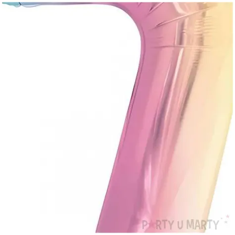 dekoracja na urodziny duzy balon foliowy cyfra 7 teczowa do girlandy jubileusz 39 dgt