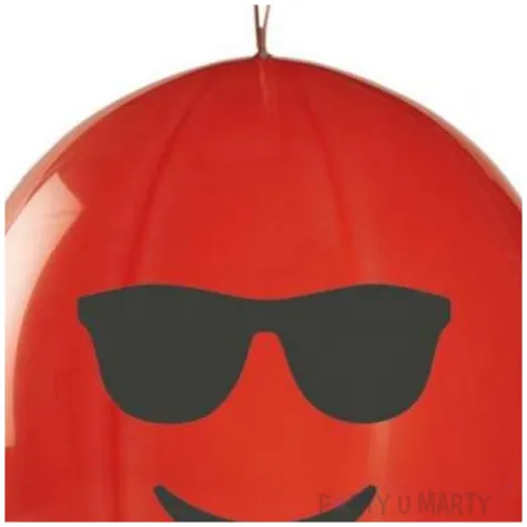 dekoracja na urodziny dzien dziecka balony wiszace usmiechy czerwone pastelowe 12 50 szt