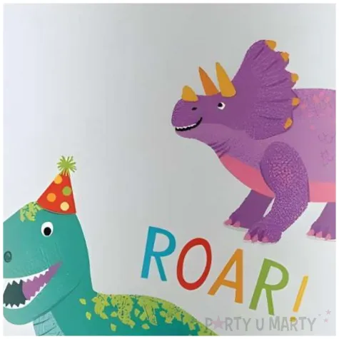 dekoracja na urodziny dzien dziecka kubeczki papierowe dinozaury 200 ml 8 szt