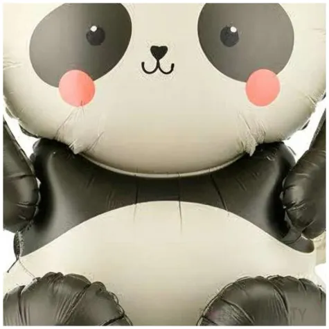 dekoracja na urodziny dzungla party balon foliowy stojacy urocza panda 37 shp