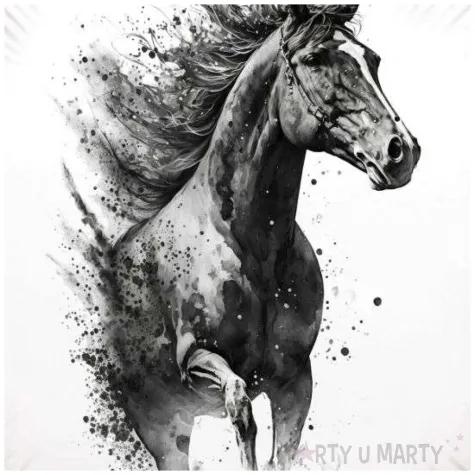 dekoracja na urodziny fana jazdy konnej balon foliowy czarny kon prezent dla koniary 18 rnd