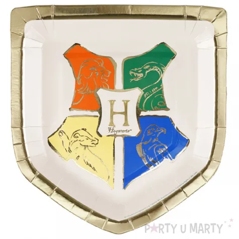 dekoracja na urodziny halloween talerzyki papierowe harry potter hogwart ozdoby na stol 6 szt