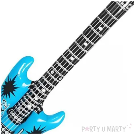 dekoracja na urodziny koncert festiwal dmuchaniec gitara elektryczna niebieska 106 cm
