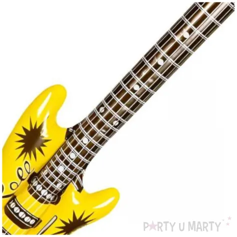 dekoracja na urodziny koncert festiwal dmuchaniec gitara elektryczna zolta 106 cm