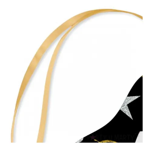 dekoracja na urodziny zawieszki na alokohol liczba 50 czarno zlota glamour 10 szt