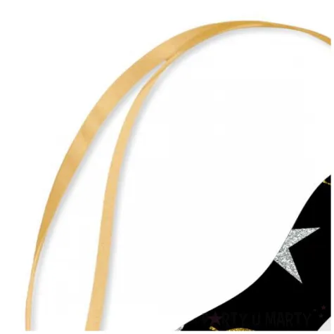 dekoracja na urodziny zawieszki na alokohol liczba 60 czarno zlota glamour 10 szt