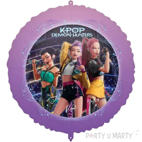 dekoracja na urodzny prezent balon foliowy k pop demon hunters 18 rnd