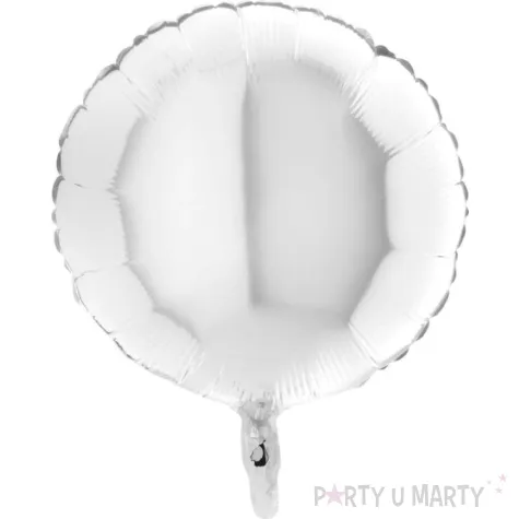 dekoracja na wesele komunie rocznice slub chrzest balon foliowy bialy do girland 18 rnd