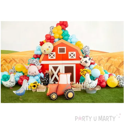 dekoracja na wiejskie party farma balon foliowy wiejskie zwierzeta kurczak