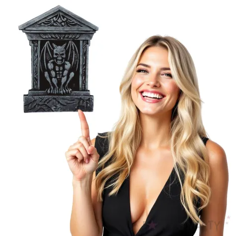 dekoracja nagrobek gargulca guirca 52x35 cm