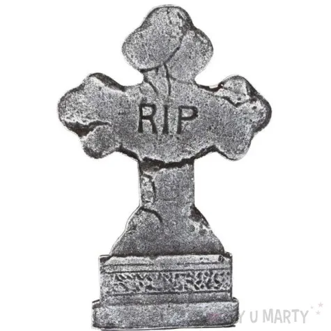 dekoracja nagrobek krzyz szara amscan 31 cm