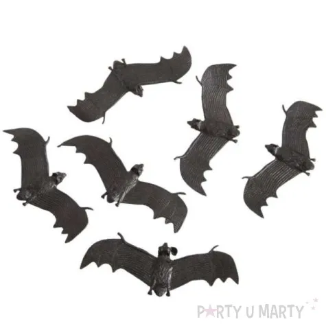 dekoracja nietoperze czarna carnival toys 13 cm 6 szt