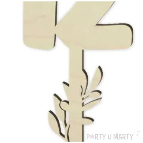 dekoracja numer na stol 12 drewno 24 cm