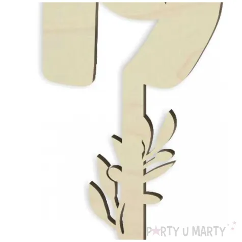 dekoracja numer na stol 19 drewno 24 cm
