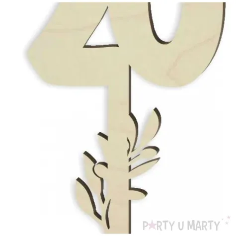 dekoracja numer na stol 20 drewno 24 cm