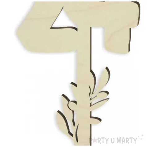 dekoracja numer na stol 24 drewno 24 cm