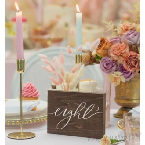 dekoracja numer na stol eight partydeco 2x18x12 5 cm