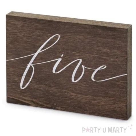 dekoracja numer na stol five partydeco 2x18x12 5 cm