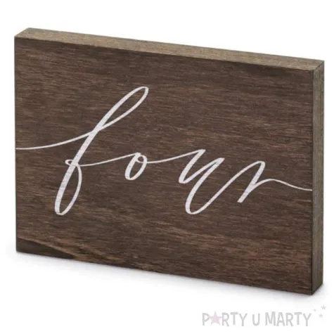 dekoracja numer na stol four partydeco 2x18x12 5 cm