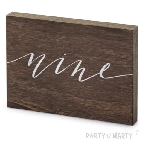 dekoracja numer na stol nine partydeco 2x18x12 5 cm