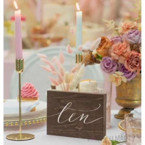 dekoracja numer na stol ten partydeco 2x18x12 5 cm