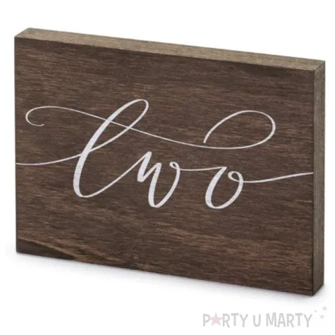 dekoracja numer na stol two partydeco 2x18x12 5 cm