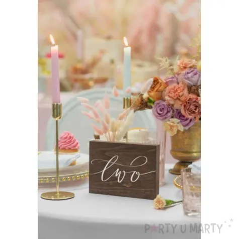 dekoracja numer na stol two partydeco 2x18x12 5 cm