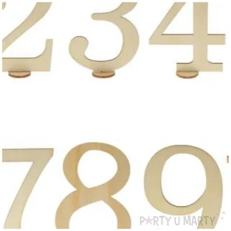 dekoracja numery na stol godan 11 cm 10 szt