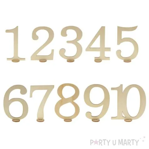 dekoracja numery na stol godan 11 cm 10 szt
