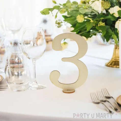 dekoracja numery na stol godan 11 cm 10 szt