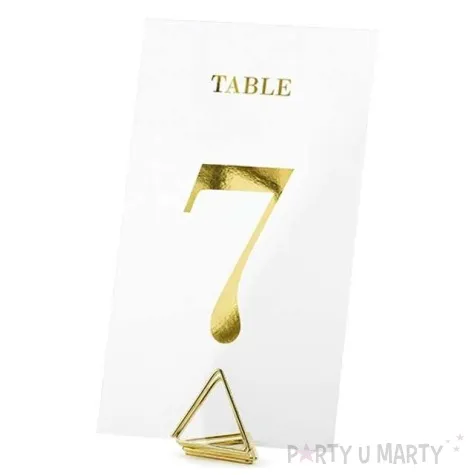 dekoracja numery na stol partydeco transparentne 12 cm 20 szt