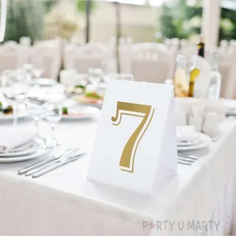 dekoracja numery na stol zloty godan 15 cm 12 szt