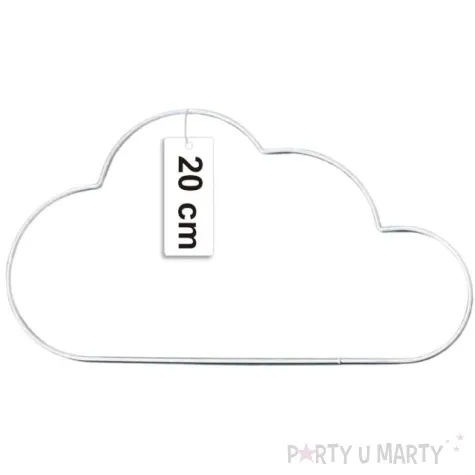 dekoracja obrecz chmurka biala dekorlamp 20 cm