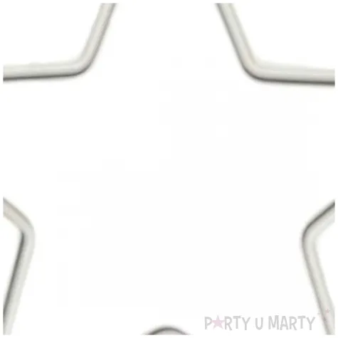 dekoracja obrecz gwiazda biala dekorlamp 14 cm