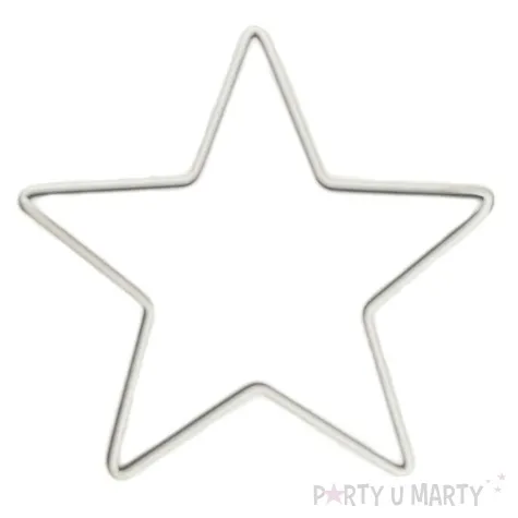 dekoracja obrecz gwiazda biala dekorlamp 35 cm