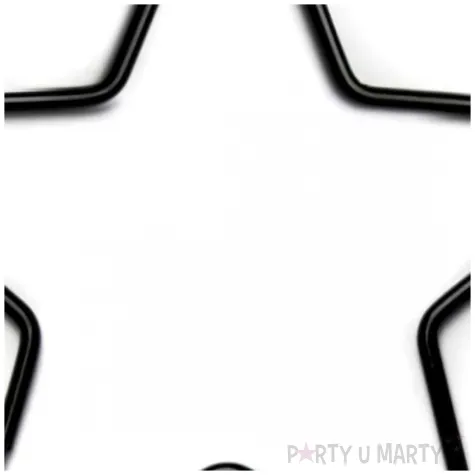 dekoracja obrecz gwiazda czarna dekorlamp 14 cm