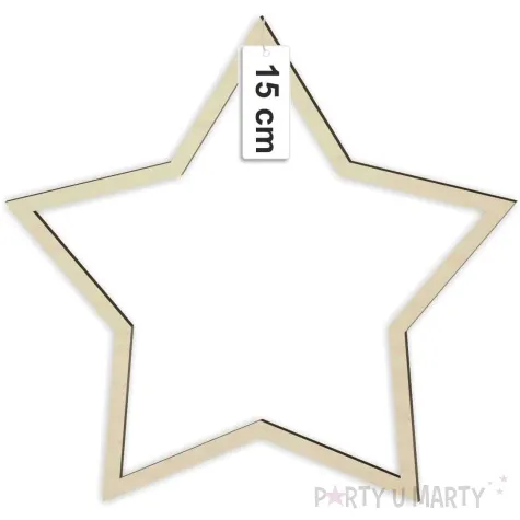 dekoracja obrecz gwiazda lapacz snow drewno 15 cm