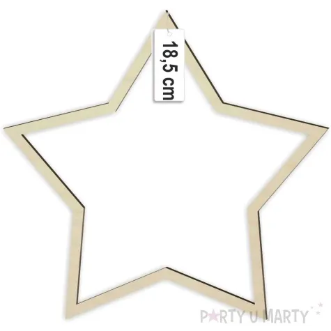 dekoracja obrecz gwiazda lapacz snow drewno 18 5 cm